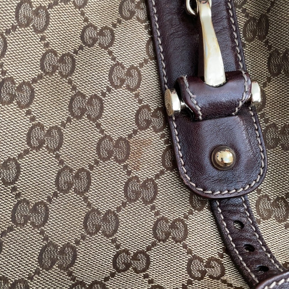Gucci Pelham Hobo Canvas Bag Braided Strap - Picture 2 of 8
